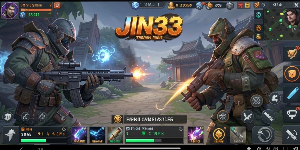 Tampilan gameplay JIN33 dengan pertempuran strategi yang mendebarkan.