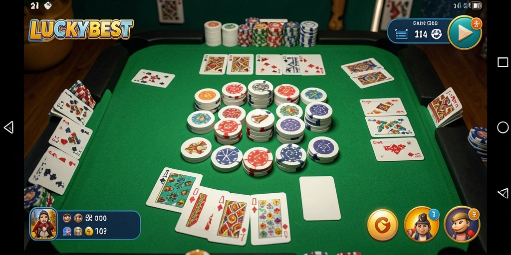 Tampilan utama LUCKYBEST dengan gameplay seru Gaple.