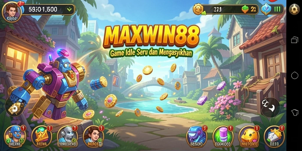Tangkapan layar gameplay MAXWIN88 yang menampilkan aksi santai dan menarik.
