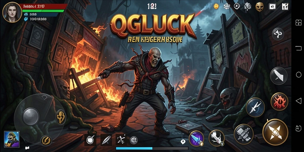 Tampilan gameplay menakutkan dari QGLUCK yang penuh ketegangan.